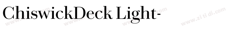 ChiswickDeck Light字体转换
